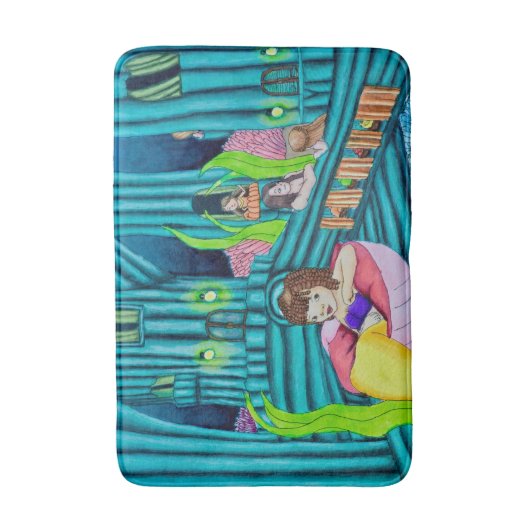 Mermaids Hideaway Bath Mat Badematte (Vorderseite Vertikal)