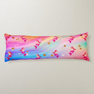Mermaids in Regenbogenwolken Kissen