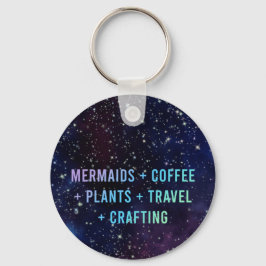 Mermaids + Kaffee + Pflanze Galaxy Design Schlüsse Schlüsselanhänger