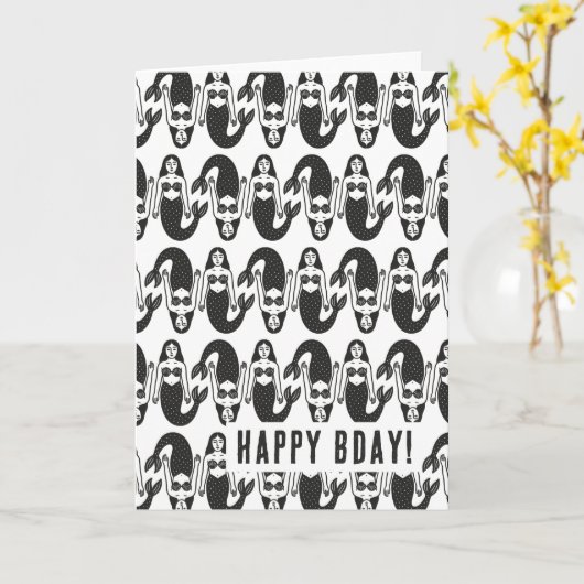 Mermaids Karte (Gelbe Blume)