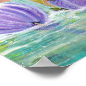 Mermaids Lagoon Wasserfall Kunst von Renee Lavoie Poster (Ecke)