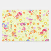 Mermaids Lemon Green Geschenkpapier Set (Vorderseite 2)