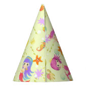Mermaids Lemon Green Partyhütchen (Rückseite)
