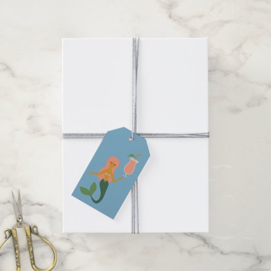 Mermaids + Mai Tais Geschenkanhänger (Mit Garn)