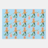 Mermaids + Mai Tais Geschenkpapier Set (Vorderseite)