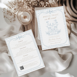 Mermaids & Martinis Coastal Junggeselinnen-Abschie Einladung