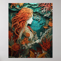 Mermaids mit 3D-Effekt-Papier schneiden