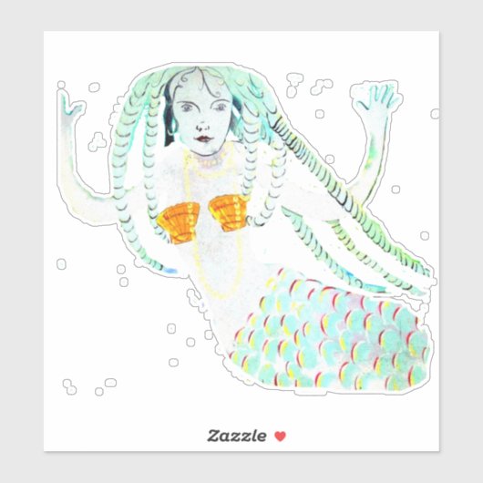 Mermaids mit Dreadlocks Thunder_Cove Aufkleber (Blatt)