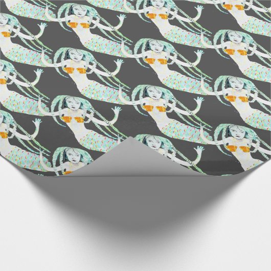 Mermaids mit Dreadlocks Thunder_Cove Geschenkpapier (Ecke)