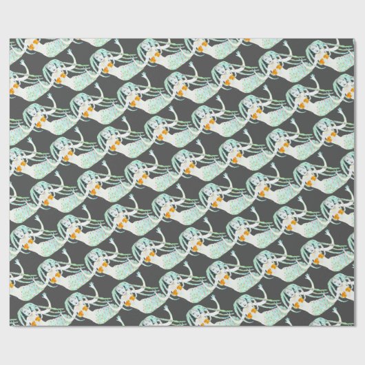 Mermaids mit Dreadlocks Thunder_Cove Geschenkpapier (Flach)