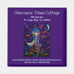 Mermaid's Moon Hütte Business Card Magnet