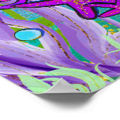 Mermaids & Muscheln Rosa Funkelnd Geburtstagsparty Poster (Ecke)