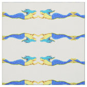 Mermaids-Muster #2 des blauen Schwanzes Stoff (Muster)