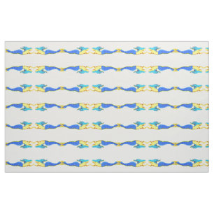 Mermaids-Muster Nr. 2 des blauen Schwanzes Stoff