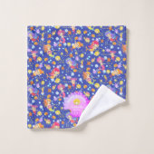 Mermaids Navy Blue Badhandtuch Set (Waschlappen)