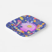 Mermaids Navy Blue Pappteller (Gewinkelt)