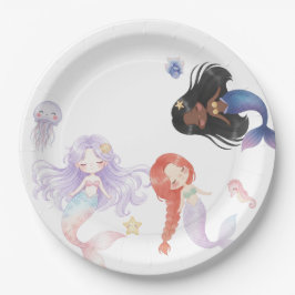 Mermaids Paper Plate Pappteller