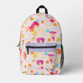 Mermaids Peach Bedruckter Rucksack (Vorderseite)