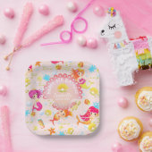 Mermaids Peach Pink Pappteller (Party)