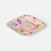 Mermaids Peach Pink Pappteller (Gewinkelt)