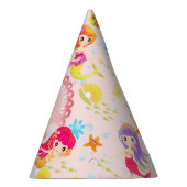 Mermaids Peach Pink Partyhütchen (Rechts)