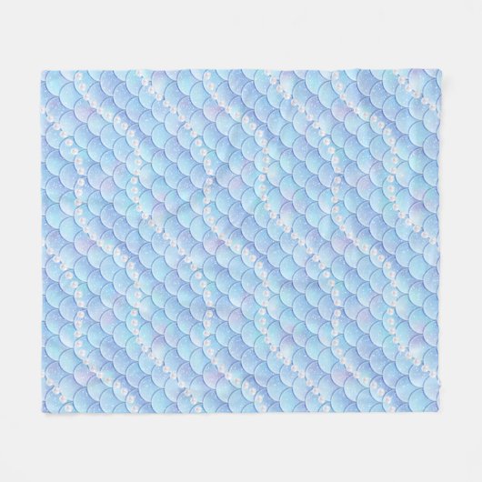 Mermaids & Pearls Pattern Fleecedecke (Vorderseite (Horizontal))