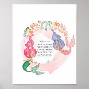 MERMAIDS PERSONALISIERT POSTER