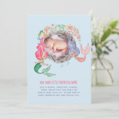 Mermaids Personalisiertes FOTO Einladung Ankündigu (Stehend Vorderseite)