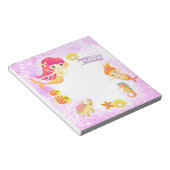 Mermaids Pink Notizblock (angewinkelt)