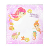 Mermaids Pink Notizblock (Vorderseite)