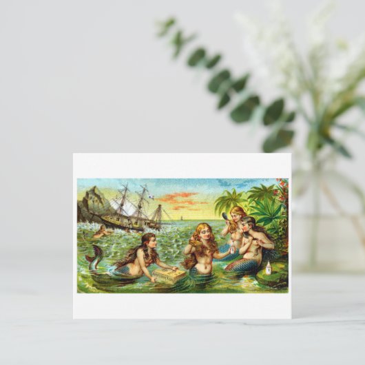 Mermaids Postkarte (Stehend Vorderseite)