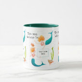 Mermaids Ringer-Tasse zum Personalisieren Tasse (Zentrum)