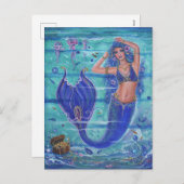 Mermaids Schatzkunst von Renee Lavoie Feiertagspostkarte (Vorne/Hinten)