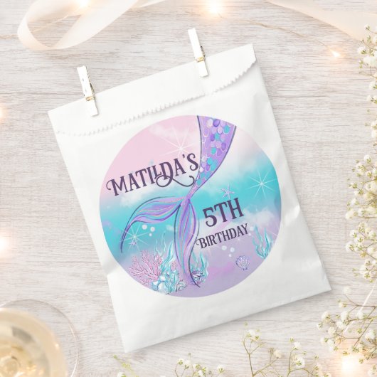 Mermaids Schwanz Paper Gastgeschenk-Taschen Geschenktütchen (Ausgeschnitten)