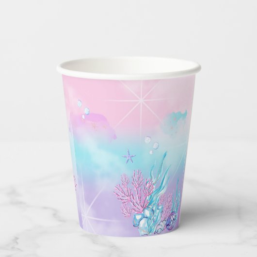 Mermaids Schwanzes Paper Cups Pappbecher (Rückseite)