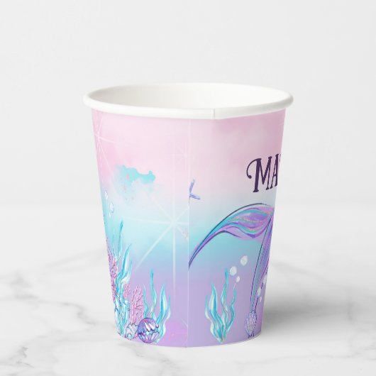 Mermaids Schwanzes Paper Cups Pappbecher (Rechts)