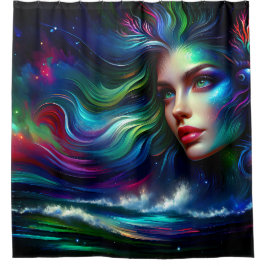 "Mermaid's Starlight Waltz" Duschvorhang