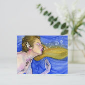Mermaid's Summer Dream Postkarte (Stehend Vorderseite)