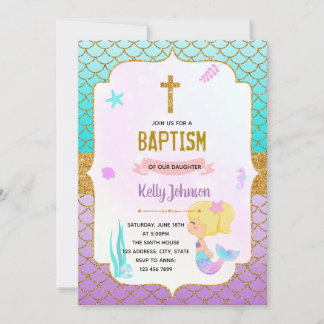 Mermaids Taufe Einladung