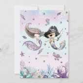 Mermaids und Pirates Twins Siblings Gemeinsamer Ge Einladung (Rückseite)
