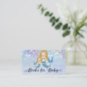 Mermaids Under Sea Blond Blue Books for Baby Begleitkarte (Stehend Vorderseite)