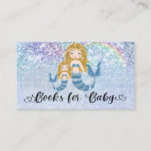 Mermaids Under Sea Blond Blue Books for Baby Begleitkarte (Vorderseite)