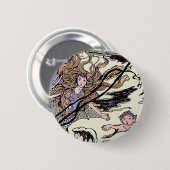 Mermaids Vintage Viktorianische Illustration Button (Vorne & Hinten)