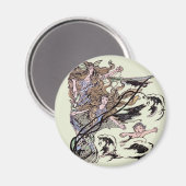 Mermaids Vintage Viktorianische Illustration Magnet (Vorderseite/Rückseite)