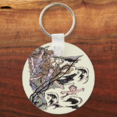Mermaids Vintage Viktorianische Illustration Schlüsselanhänger (Vorderseite)