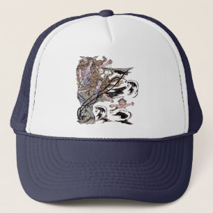 Mermaids Vintage Viktorianische Illustration Truckerkappe