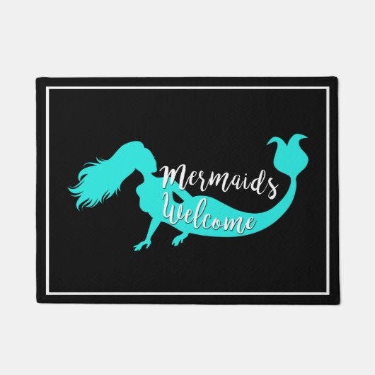 Mermaids Welcome Nautical Fußmatte (Vorderseite)