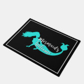 Mermaids Welcome Nautical Fußmatte (Schrägansicht)