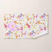 Mermaids White Badhandtuch Set (Handtuch)