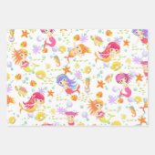 Mermaids White Geschenkpapier Set (Vorderseite 3)